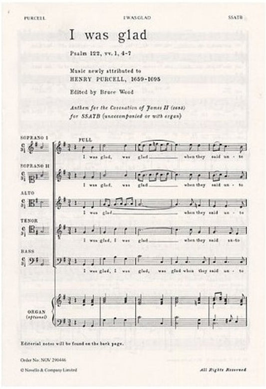 Purcell I Was Glad SSATB