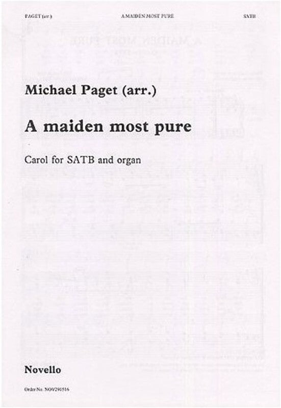 Paget Maiden Most Pure SATB