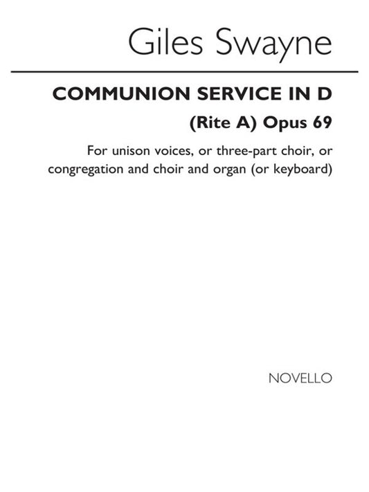 Swayne Communion Service In D Unison