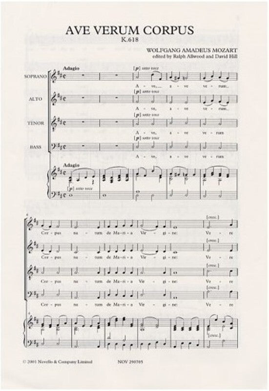 Mozart Ave Verum Corpus SATB