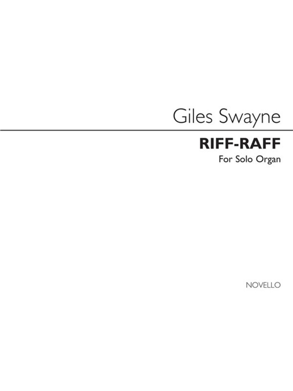 Riff Raff For Organ (Softcover Book)