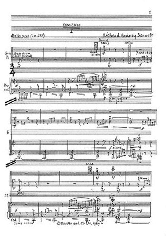 Bennett Rr Percussion Concerto Solo Pt/P (Softcover Book)