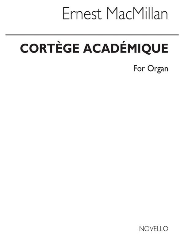 Macmillan E. Cortege Academique Organ(Ar (Softcover Book)