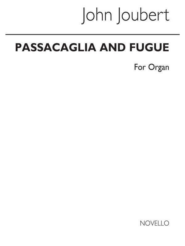 Joubert Passacaglia And Fugue Organ (Softcover Book)