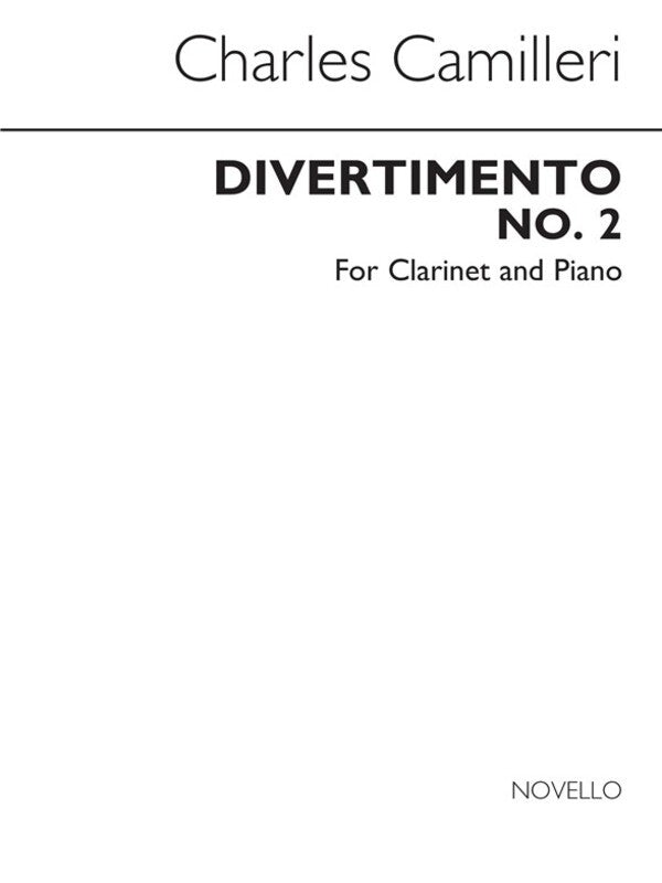 Camilleri Divertimento No.2 Clarinet/Piano(Archi (Softcover Book)