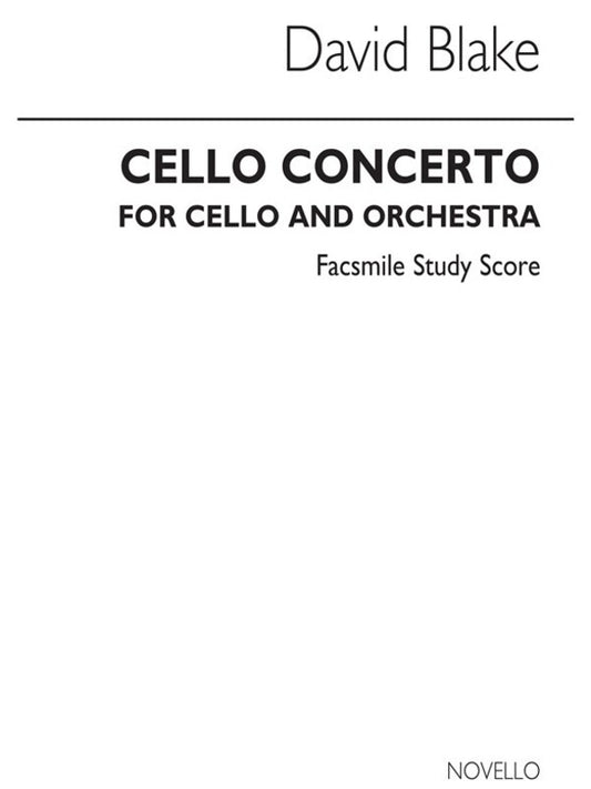 Blake Cello Concerto Study Score (Softcover Book)