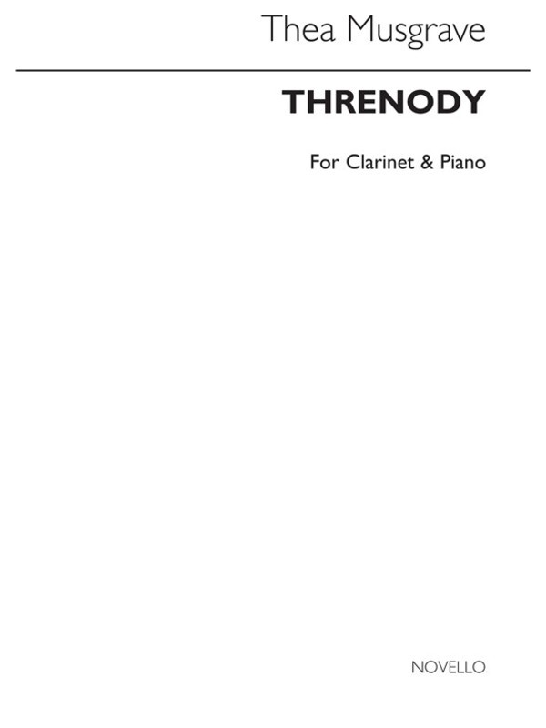 Musgrave Threnody Clarinet/Piano (Softcover Book)