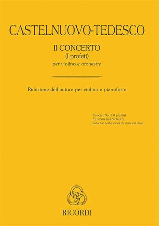 Concerto No 2 (I Profeti) Violin And Piano Book