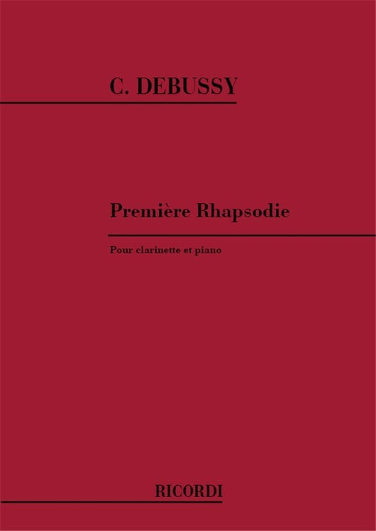Debussy - Premiere Rhapsodie For Clarinet/Piano (Softcover Book)