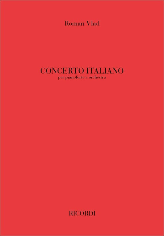 Vlad - Concerto Italiano For Piano/Orchestra Full Score Score
