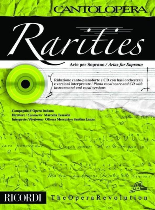 Rarities Arias For Soprano Cantolopera Book/CD Book
