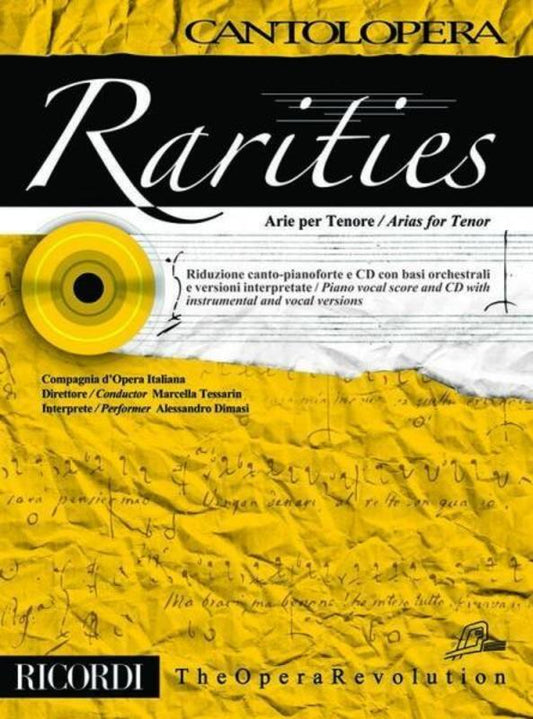 Rarities Arias For Tenor Cantolopera Book/CD Book