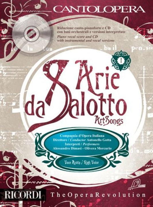 Arie Da Salotto High Vol 1 Cantolopera Book/CD Book