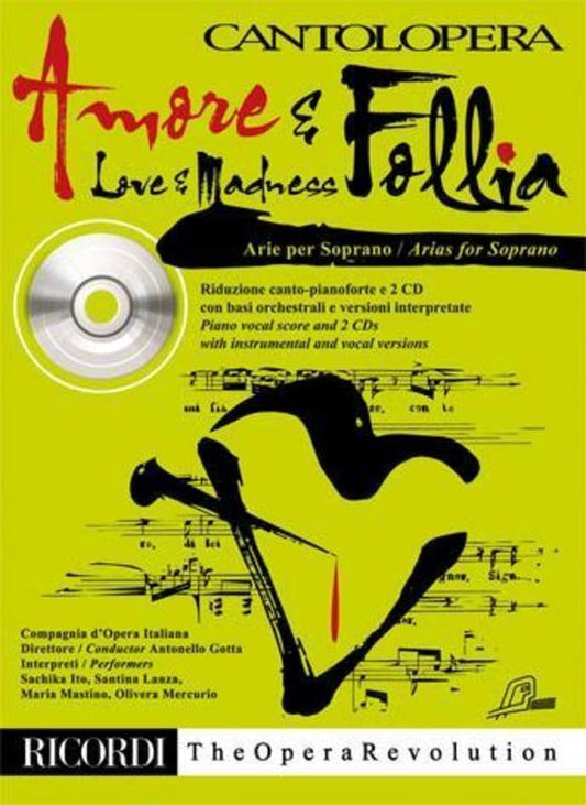 Arie Per Soprano Amore E Follia Book/CD Book