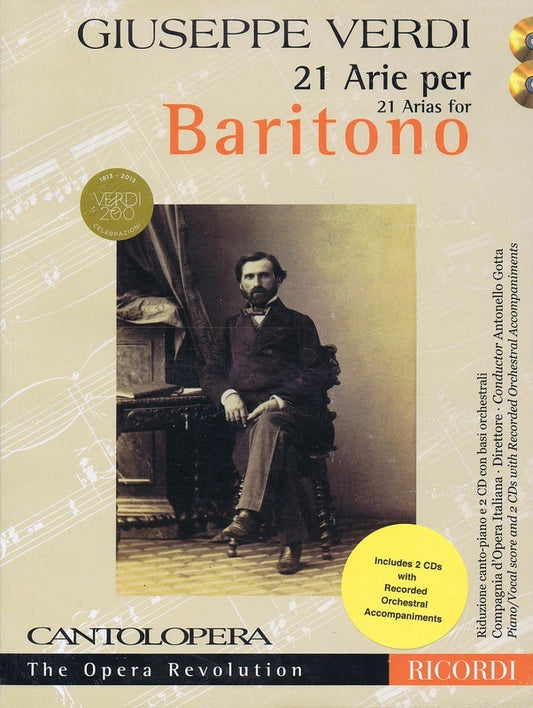 21 Arias For Baritone (Cantolopera) Book/2CDs Book
