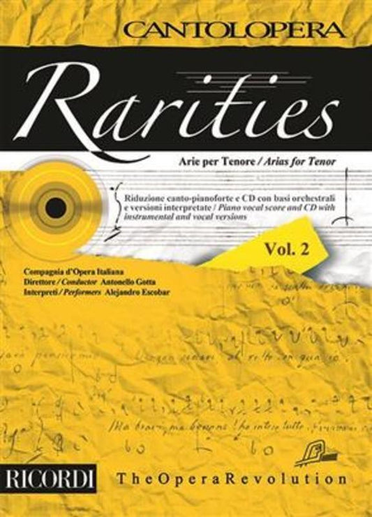 Rarities Arias For Tenor Vol 2 Softcover Book/CD