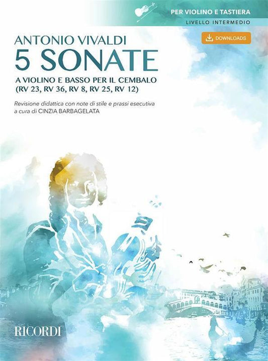 Vivaldi - 5 Sonatas Violin/Keyboard Book/Online Audio (Softcover Book/Online Audio) Book