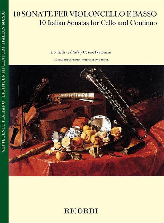 10 Italian Sonatas For Cello/Continuo (Softcover Book)