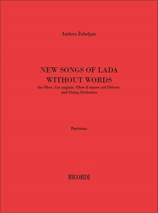 Zebeljan - New Songs Of Lada Without Words Full Score Score