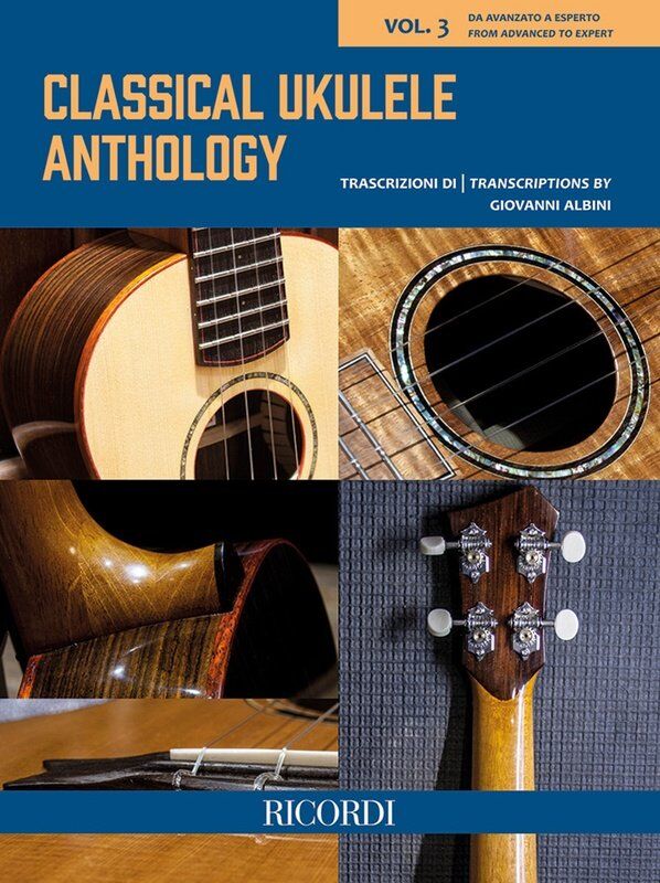 Classical Ukulele Anthology Vol 3 - 20 Transcriptions for Ukulele with Standard Notation & TAB, Arranged by Giovanni Albini, 84 Pages