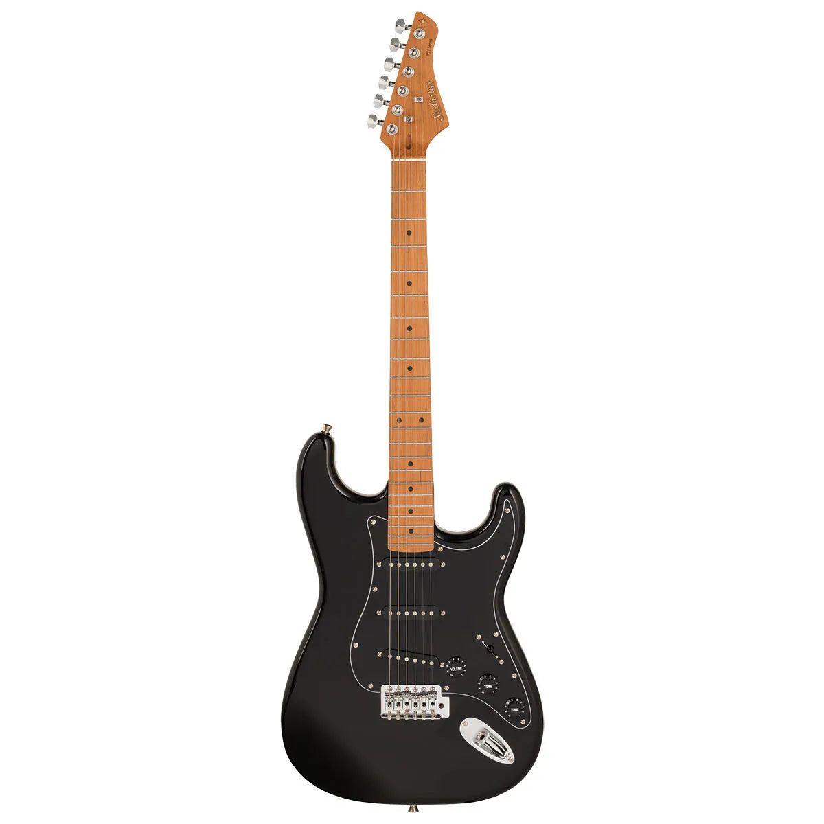 Northstar NS1BK Electric Guitar Onyx Black 6 String Double Cutaway with Ceramic Pickups — view 2