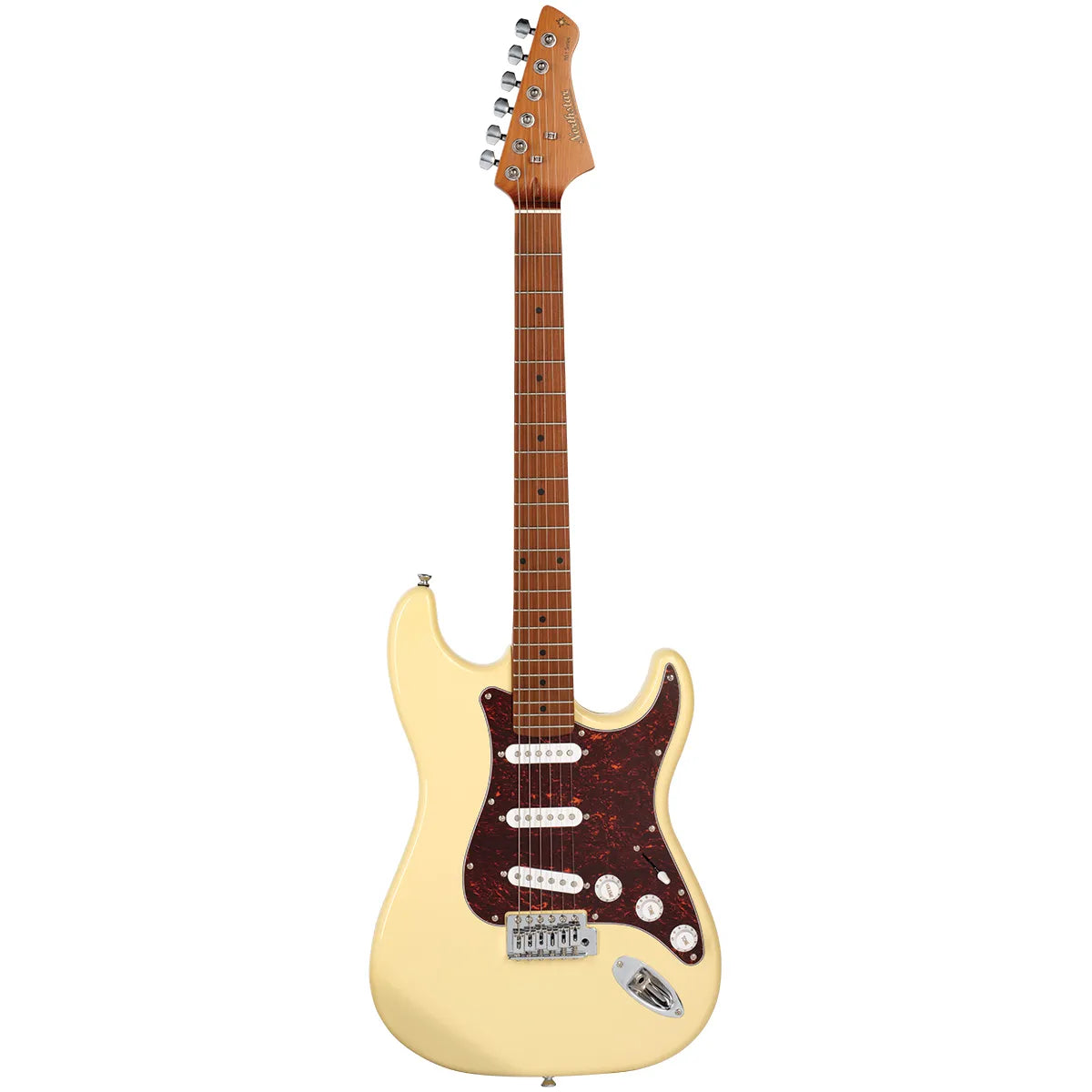 Northstar NS1-VW S-Style Electric Guitar Vintage White with Poplar Body and Ceramic Pickups