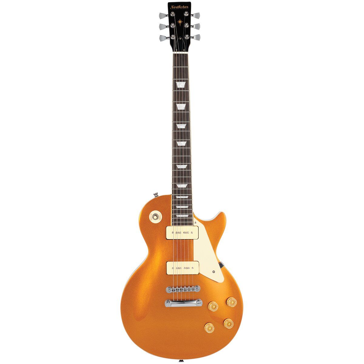Northstar NS3-GT Electric Guitar, Metallic Gold Top, Poplar Body, Humbucker Pickups