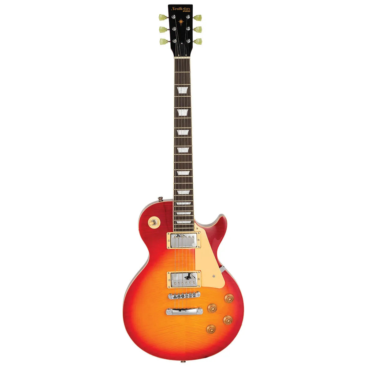 Northstar Pro NSP3-HCB LP-Style Electric Guitar Thru Cherry Sunburst Gloss — view 2