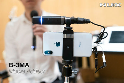 NU-X B3MA Mobile Phone Accessory for B3 Wireless Mic System with Phone Holder and TRS to TRRS Adaptor Cable — view 4