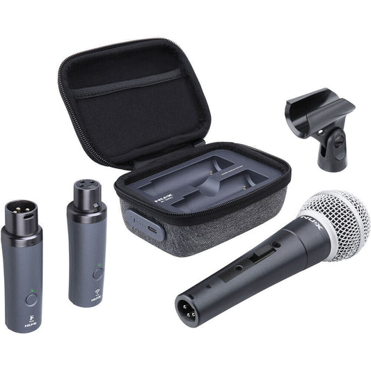NU-X B3RC 2.4GHz Wireless Microphone System Bundle with Dynamic Microphone and Charging Box