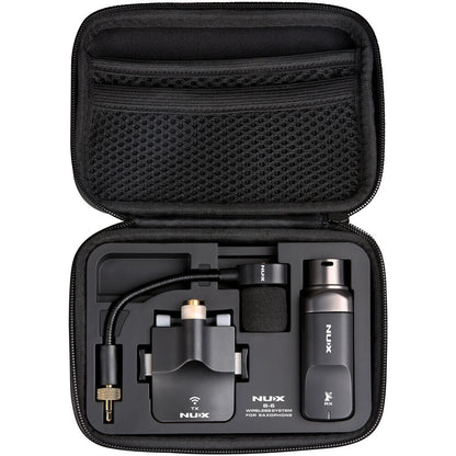 NUX B-6 Digital 2.4GHz Wireless System for Saxophone with Gooseneck Microphone and Charging Storage Case — view 3