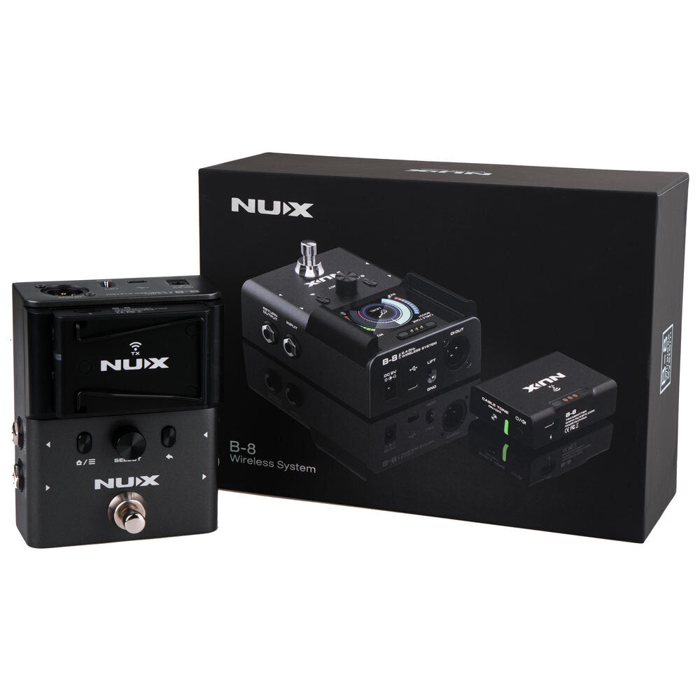NUX B-8 Professional Digital Wireless System with Pedal Receiver for Guitar and Bass
