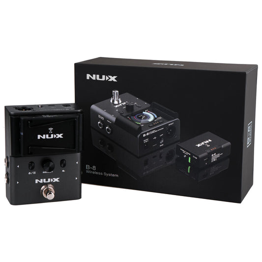 NUX B-8 Professional Digital Wireless System with Pedal Receiver for Guitar and Bass