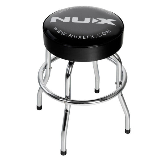 NU-X Bar Stool in Chrome with Black Padded Seat