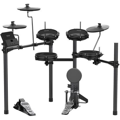 NU-X DM110 Portable 8-Piece Electronic Drum Kit with Mesh Heads and Bluetooth Connectivity