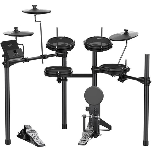 NU-X DM110 Portable 8-Piece Electronic Drum Kit with Mesh Heads and Bluetooth Connectivity