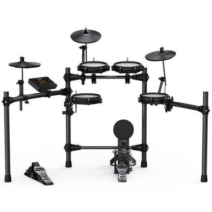 NU-X DM210 Portable 8-Piece Electronic Drum Kit with Mesh Heads, MIDI, Bluetooth, Metronome, Coach, 15 Presets, 10 Demo Songs — view 2