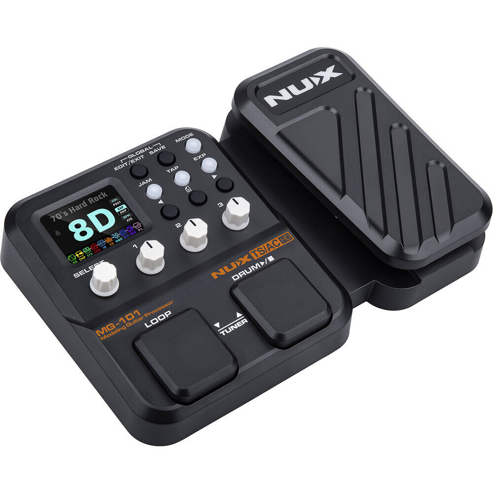 NUX MG101 Multi-Effects and Modelling Guitar Processor with LCD, USB Recording, Phrase Looper, 25 Amp Models, and QuickTone Editor Software — view 2