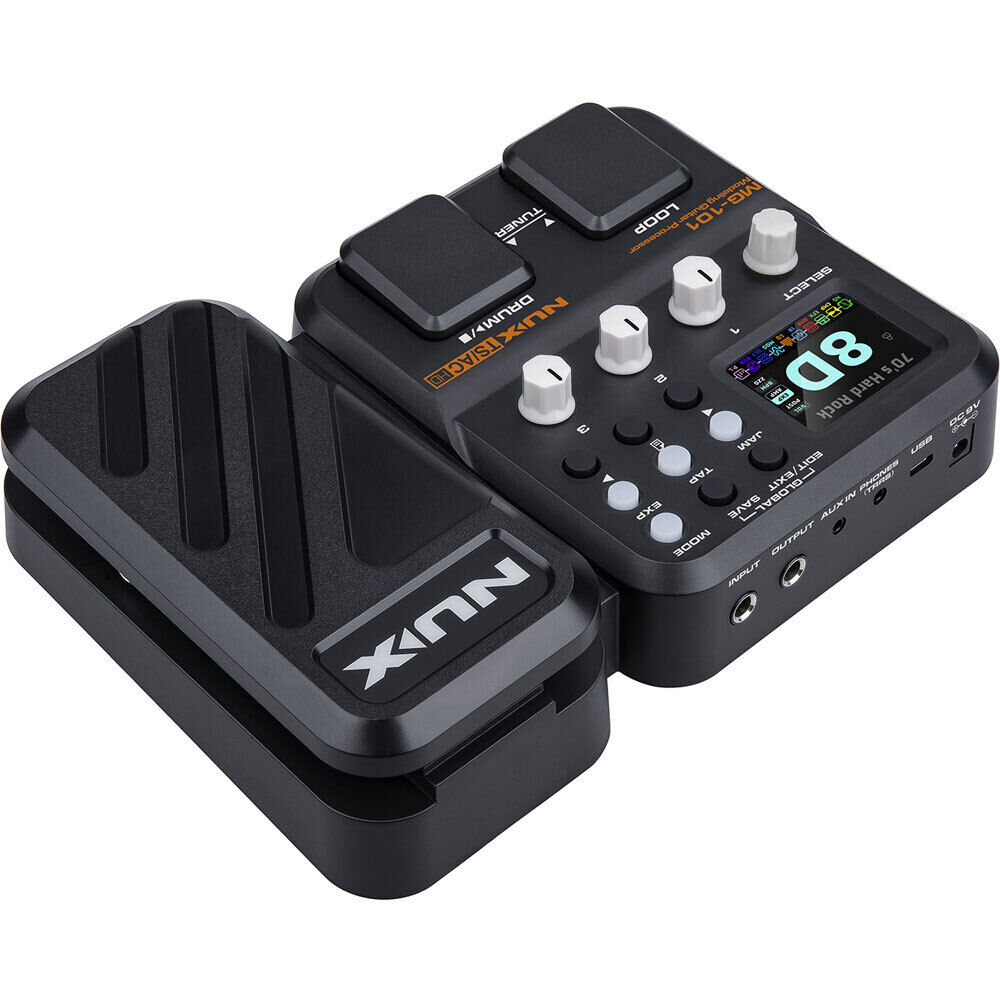 NUX MG101 Multi-Effects and Modelling Guitar Processor with LCD, USB Recording, Phrase Looper, 25 Amp Models, and QuickTone Editor Software — view 5