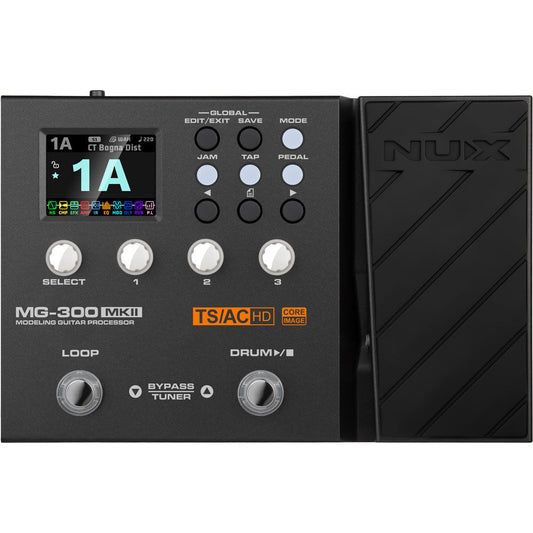 NU-X MG-300 MKII Guitar Modeling Processor with Multi-Effects, Impulse Responses, Phrase Looper, and Drum Machine