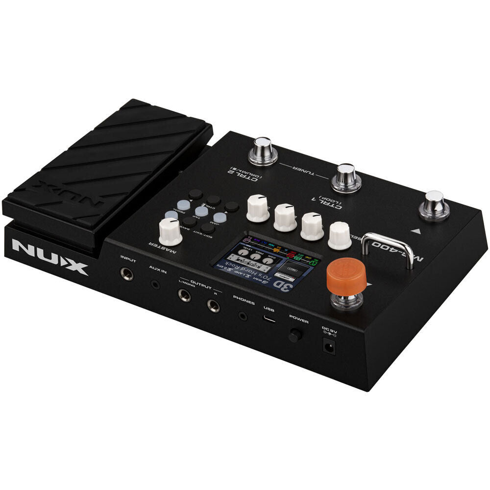 NUX MG-400 Guitar Modeling Processor with 2 DSP Chips, 10 Signal Blocks, 12 IR Slots, USB Interface, and 2.8" Color LCD — view 5