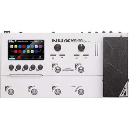 NUX MG-50Li Guitar/Bass Multi-Effects Processor with USB Interface and Rechargeable Battery