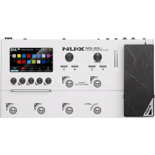 NUX MG-50Li Guitar/Bass Multi-Effects Processor with USB Interface and Rechargeable Battery