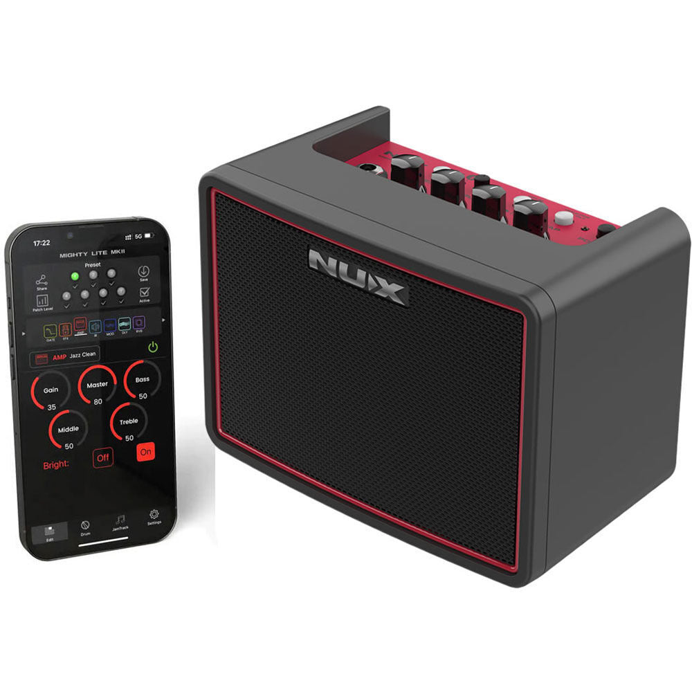 NU-X Mighty Lite BT MKII Portable Modeling Guitar Amp with IRs - Dark Gray — view 4