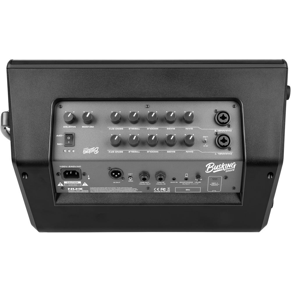 NU-X Portable Busking 200FR Rechargeable 2-Channel Acoustic Guitar Amp — view 6