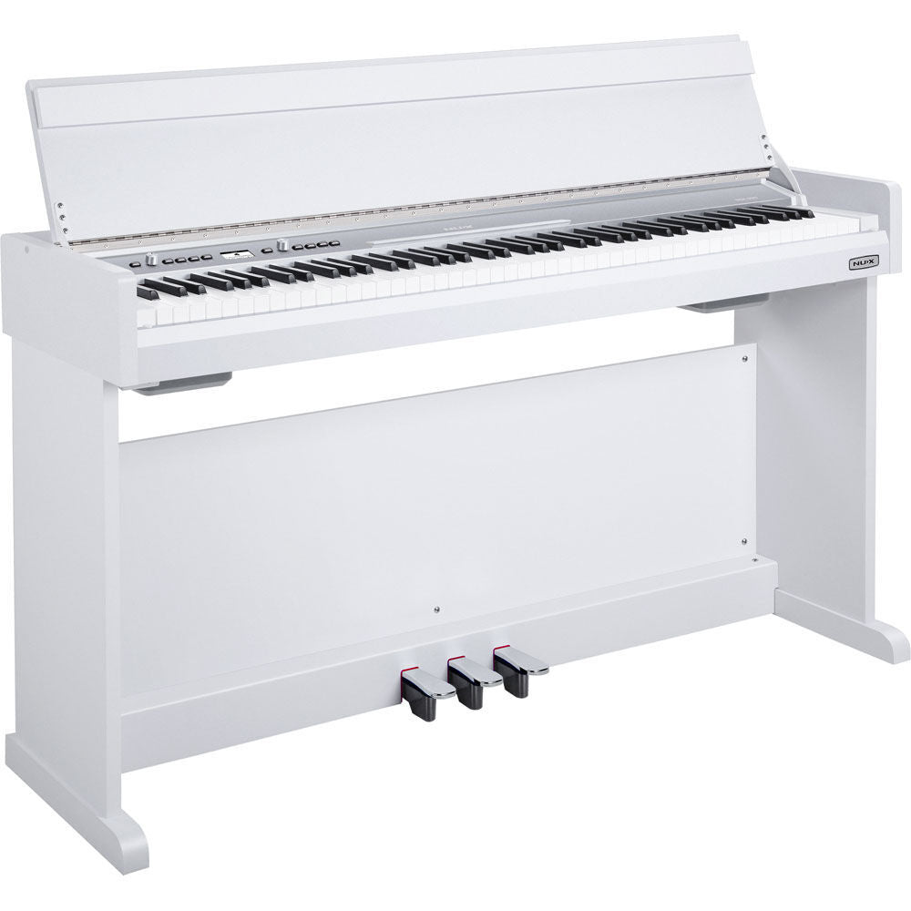 NUX NCK-330 88-Key Digital Piano with Triple-Sensor Hammer Action Keyboard and Bluetooth Connectivity in White Finish — view 2