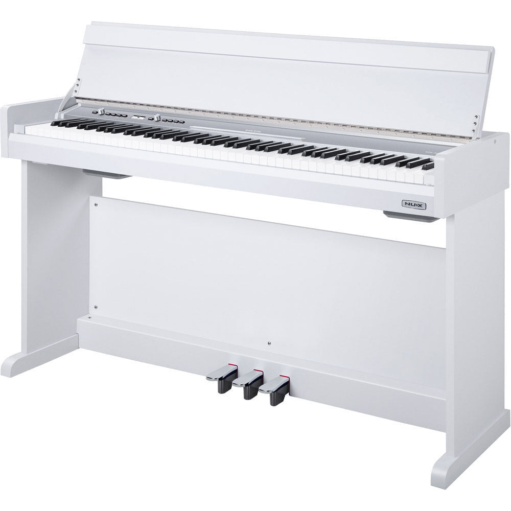 NUX NCK-330 88-Key Digital Piano with Triple-Sensor Hammer Action Keyboard and Bluetooth Connectivity in White Finish — view 3