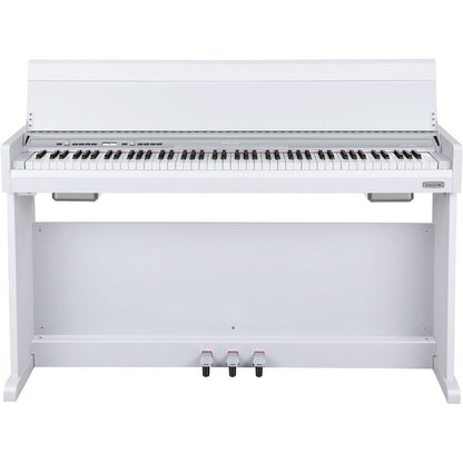 NUX NCK-330 88-Key Digital Piano with Triple-Sensor Hammer Action Keyboard and Bluetooth Connectivity in White Finish