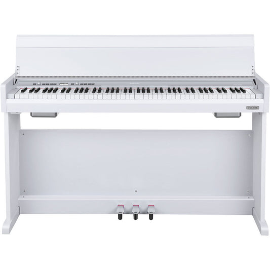 NUX NCK-330 88-Key Digital Piano with Triple-Sensor Hammer Action Keyboard and Bluetooth Connectivity in White Finish