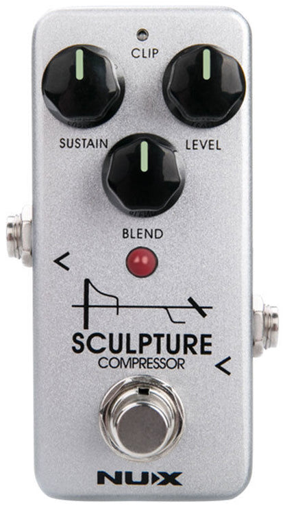NUX Mini Core Sculpture Compressor Pedal with Clean and Clip Modes, Blend Knob, True Bypass, and Buffer Bypass